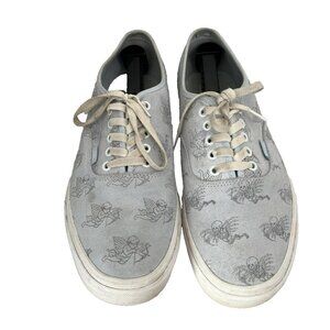 VANS Sneakers Unisex 13 Men's Love You Till Death Skull Cupids Blue‎ White